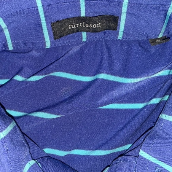 Turtleson Men’s Polo Shirt Bundle Size Small | Navy & Striped | Golf Performance - Picture 8 of 10